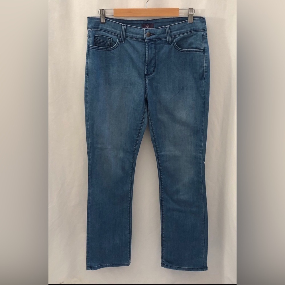 NYDJ Straight Blue Denim Stretch Jeans Size 12